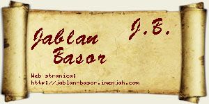 Jablan Basor vizit kartica